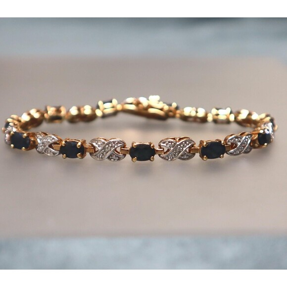 Vintage Rhinestone xs and os Tennis Bracelet Hugs and Kisses - Picture 4 of 5